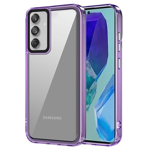 Image of amazon basics Back Case Cover for Samsung Galaxy F55 5G | Compatible for Samsung Galaxy F55 5G Back Cover | Case Cover with Camera Protection | (TPU + PC | Translucent Purple)