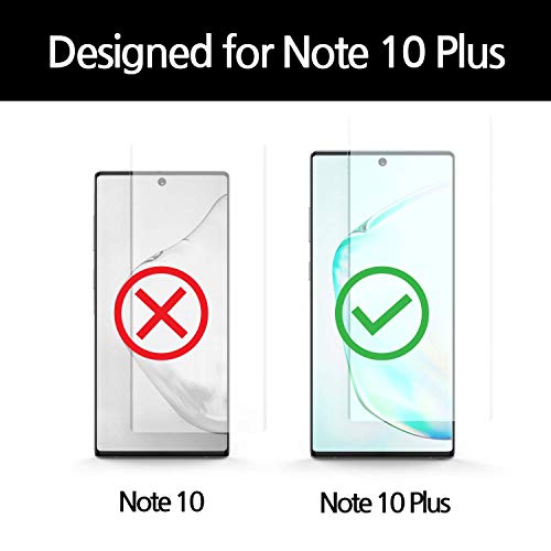 Galaxy Note 10 Plus Screen Protector, [Dome Glass] Full 3D Curved Edge Tempered Glass Shield [Liquid Dispersion Tech] Easy Install Kit for Samsung Galaxy Note 10+ and Note 10 + 5G - One Pack - Thumbnail 4