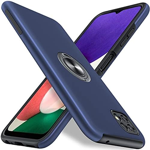 AOUIA Designed for Samsung Galaxy A22 5G Case, Slim Tough Rugged Shockproof Protective Case with Magnetic Ring Kickstand for Samsung Galaxy A22 5G, Green