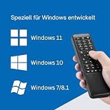Orbsmart WA-1 Windows 10/11 Airmouse pilot zdalnego sterowania z mini klawiaturą | bezprzewodowy | niemiecki (QWERTZ) | specjalne przyciski Windows | podświetlany | mysz żyroskopowa | 2,4 GHz | do