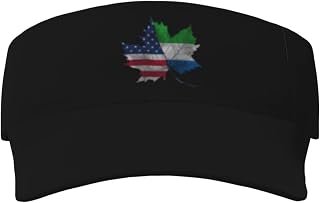 Zambia Flag Maple America Flag Sport Sun Visor Hat Men Women Ball Caps Empty Top