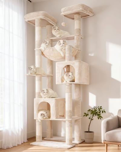 Image of Hey-brother Cat Tree Tower with Multi-Level Duty Scratching Posts, 0MPJ039M