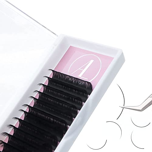 ALLOVE Eyelash Extension Classic Lash Extensions 0.18 CC Curl 8-15mm Mixed Tray Premium Silk Individual Volume Lash Extensions Lash Trays for Lash Extensions Supplies Single Eyelash Extensions
