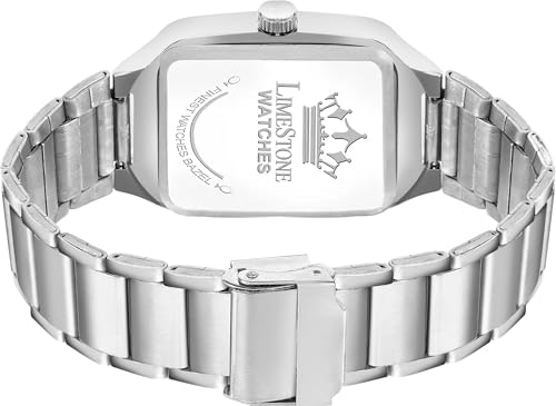 Image of LIMESTONE Classic Series Men Analog Watch - Stainless Steel Mesh Strap with Elegant Dial & Roman Numerals | Quartz Wristwatch for Casual & Formal Wear