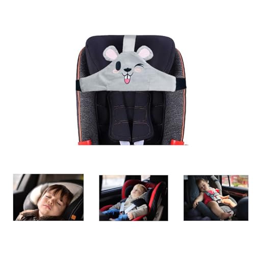 Dakexiong Baby-Kopfstütze, sicheres Autositz-Kopfstützenband, Kopfgurt für Autositz, Schlafpositionierer, fester Gurt, Autositz-Nackenschutzgurt für Kleinkinder, Kinder, Kleinkinder (grau)