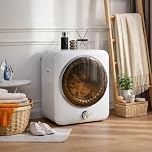 Merax Mini sèche-linge 3kg sèche-linge à évacuation 1350W, sèche-linge à condensation compact avec 8 programmes & capteur NTC, 65dB silencieux, montage mural possible, double filtre, 53,5×42×65cm