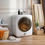 Merax Mini Wäschetrockner 3kg Ablufttrockner 1350W, Kompakter Kondenstrockner mit 8 Programmen & NTC Sensor, 65dB Leise, Wandmontage möglich, Doppelfilter, 53,5×42×65cm – Weiß