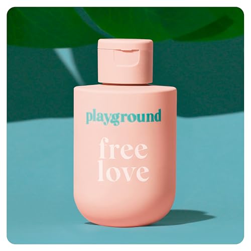 Image of Playground Free Love Natural Water-Based Personal Lubricant | Ashwagandha Lube Safe for Women, Men, Couples, Vegan Goat Weed Love Blend, Glycerin Free, Unscented, 3.7 Fl. Oz.