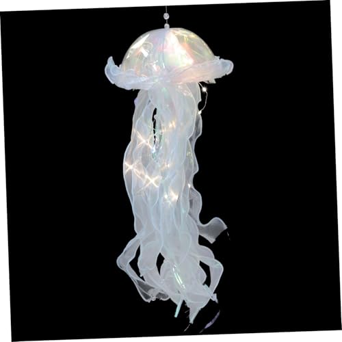 SOPOTUTU Lámpara De Linterna De Medusa Decorativa Luz Led De Color Azul, Portátil y Artesanal, Adecuado Para Decoración De Habitaciones Infantiles y Fiestas, 1 Unidad Para Uso Nocturno