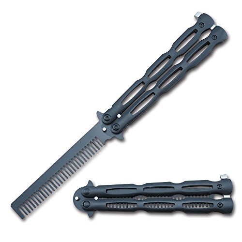 8.5" Butterfly Blunt Trainer (Black Oval Cut Comb)