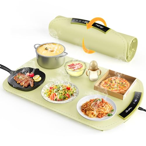 Warming Mat for Food - 8-Temp Electric Warmer Tray for Buffets, P...