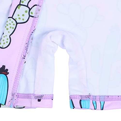 Image of HUAANIUE Toddler Girl Swimsuit Long Sleeve UPF50+ Sun Protection