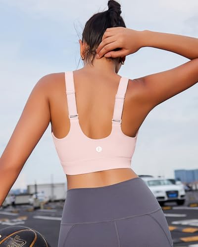 Image of RUNNING GIRL Adjustable Straps High Impact Sports Bra for Women,High Support Workout Sports Bras with Sewn in Pads