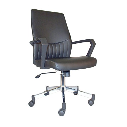 Alphason,AOC3122-BLK,Brooklyn Black Designer faux leather Low Back chair,Black Designer faux