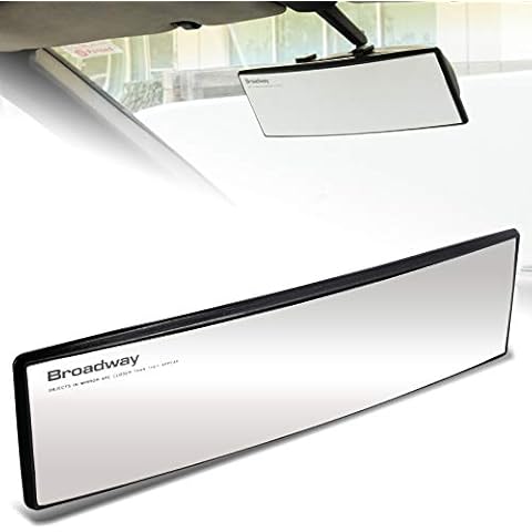 EPARTS-GOGOGO Universal Broadway 270mm 11 Inch Interior Clear Convex Wide Angle Reduce Blind Spot Clip On Rear View Mirror Cover