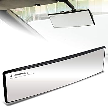 EPARTS-GOGOGO Universal Broadway 270mm 11 Inch Interior Clear Convex Wide Angle Reduce Blind Spot Clip On Rear View Mirror