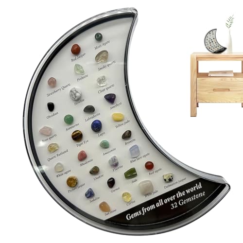 Soporte de cristal – Exhibidor transparente de gemas, caja de almacenamiento mineral, organizador decorativo de rocas, bandeja multiusos | para coleccionistas, escaparates, decoración de interiores