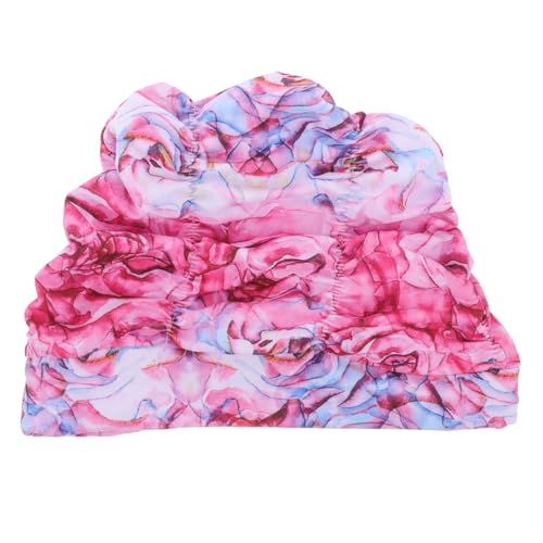 OSOLADY Gorro de baño Estampado Gorro de Natacion Mujer Gorro Impermeable Aguja de Cuentas Cintura Ajustable Vestir Toalla Gorro de natación elástico Gorras de Nailon de Colores Nylon Rosa
