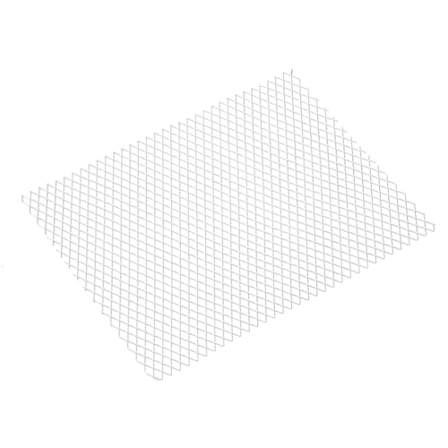 PATIKIL 7,8 'L x 9,8' W Placas de metal perforadas, 19Ga 7 x 12 mm Orificio de diamante Rejilla de aluminio Placa perforada extendida para ventilación, filtración, salida de aire de secadora de coche,