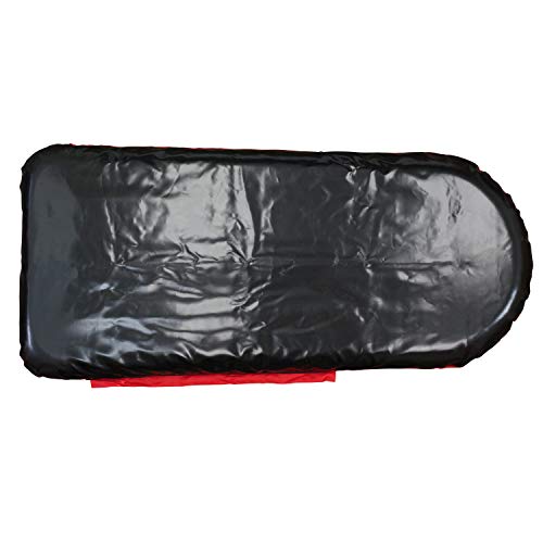 Winterial Downhill Inflatable Snow Sled - 1-2 Person Double Snow Sled with Durable Puncture Resistant Cover for Kids & Adults Sledding (Red)