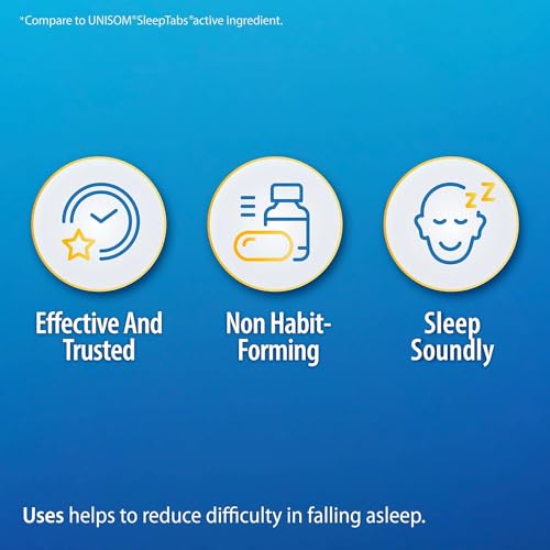 Image of HealthA2Z Sleep Aid | Doxylamine Succinate 25mg | (200 Counts (Pack of 2))