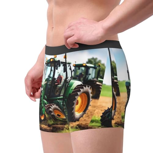Company Farm Tractor print Funny men's Boxer Briefs Stretch Boxer Briefs Breathable Briefs for Sports4