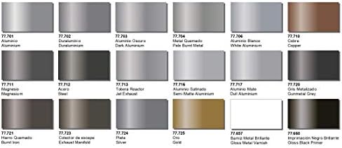 Acrylicos Vallejo VJ77703 32 ml"Dark Aluminium" Metal Color