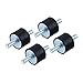 GTPBAO Stud Bushing 4pcs M3 M4 M6 M8 Rubber Mounts, Silent Anti Vibration Block Boat Car Bobbin Tools Natural Rubber and Steel Electric Tool Threaded Isolator (Color : M3 8x8mm)