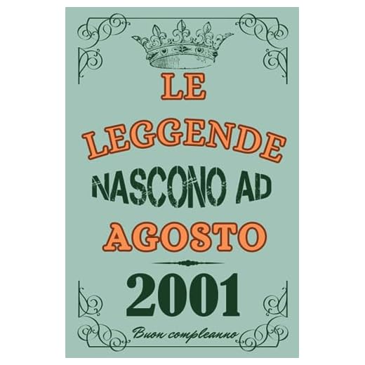 Le leggende Nascono Ad Agosto 2001: Idea Regalo di compleanno 22 anni originale per ragazze e ragazzi / Quaderno a righe"