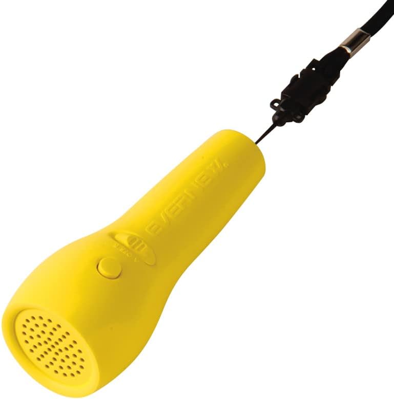 EVERNEW Yellow Whistle, 100 Pieces, ABS Resin, 2.4x5.1 inches