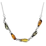 Sterling Silver Amber Dreams Chain Necklace 20 Inches