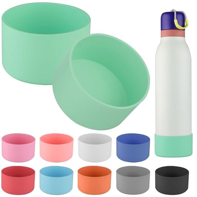 2pcs Silicone Boot for Owala FreeSip Twist Water Bottle 24oz,Applicable Anti-Slip Protective Sleeve for Owala FreeSip Twist,Anti-Slip Bottom Protective for Owala FreeSip Twist