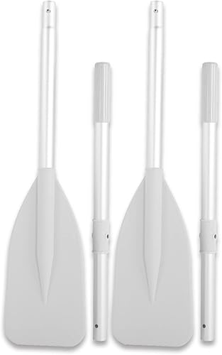 Keenso 2 remos inflables, botes de bote, botes de palo, palas duraderas de plástico para lancha, canoa, deportes marinos, remo