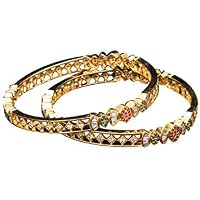 Gemsonclick Brazaletes de circonita cúbica con diamantes