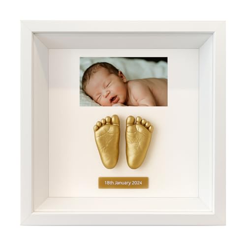 SOUFEEL Custom Baby Hand and Footprint Kit, Gypsum Handprint Keepsake