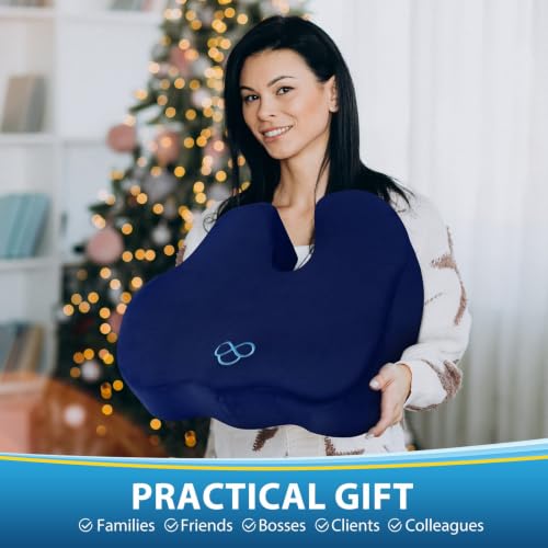 Image of BlissTrends Thick Seat Cushion for Office Chair & Car Seat, XL, Blue