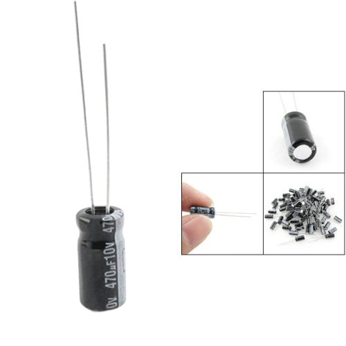 SODIAL(R) 100 Pz 6 x 11 mm 10V 470uF Condensatori