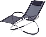 Robusto: apoyado por un soporte de aluminio grueso y resistente para la protección contra el óxido y la corrosión, este sillón reclinable es resistente y equilibrado durante el balanceo y tiene una carga útil de 200 kg.