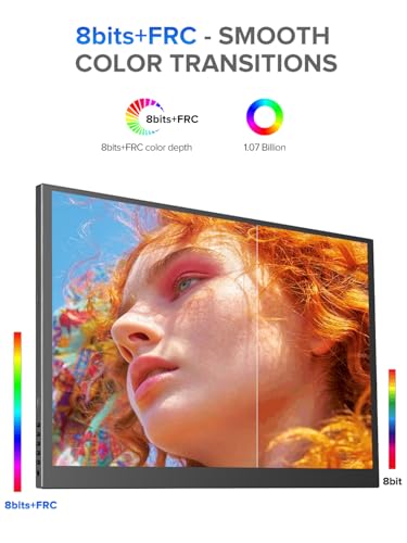 Image of UPERFECT 18.5 inch 4K QLED Portable Monitor, 3840x2160 UHD Display | 145% sRGB, 60Hz, VESA Support, Protective Case Included, USB-C & Mini HDMI External Screen for Laptop & Gaming