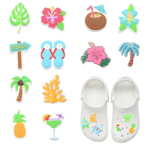 Schuh Charms, Crocs Anstecker für Kinder, PVC Shoe Charms Stecker Sticker, Charm für Kinder, Clogs, Armband Kleinkinder Mädchen und Jungen, Pins Schuhanstecker (12PCS Multi#A)