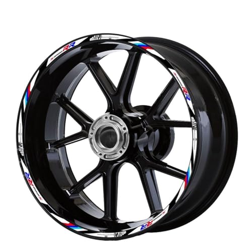 HYBGUOPE Pegatinas Decorativas Motocicletas para S1000RR S1000 RR S1000rr HP4 Pegatina Reflectante para Rueda De Motocicleta Pegatina De Llanta Cinta A Rayas Impermeable