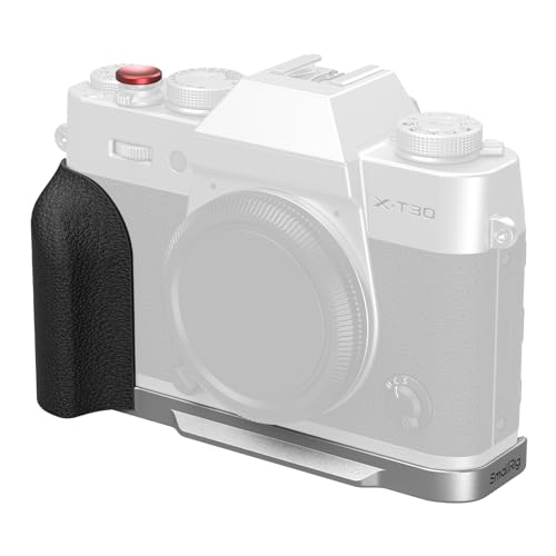 SMALLRIG Uchwyt X-T30 III/X-T30 II/X-T30 w kształcie litery L do FUJIFILM, wbudowana płytka szybkiego montażu do Arca, otwory 1/4"-20, lekki, ergonomiczny silikonowy uchwyt(czarny) - 5663