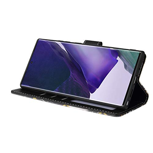 Asuwish Compatible With Samsung Galaxy Note 20 Glaxay Note20 5G Wallet Case Tempered Glass Screen Protector Leather Flip Card Holder Kickstand Phone Cases For Gaxaly Notes 20S Twenty Not Black #TOP3