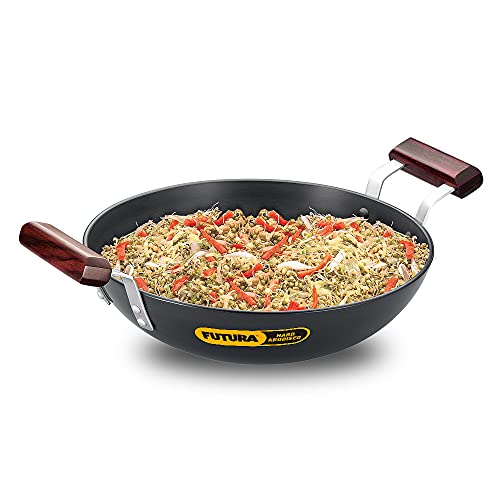 Hawkins Futura Hard Anodised Deep-Fry Pan Black 26Cm