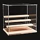 nbeads 3 Stufen Transparentem Acryl Vitrine, Klar Figuren Display Boxen Arbeitsplatten Box Aufbewahrungswürfel Organizer Staubdichter Schutz Vitrine Für Action Pop Figuren Sammlerstücke, 32x26x29 cm
