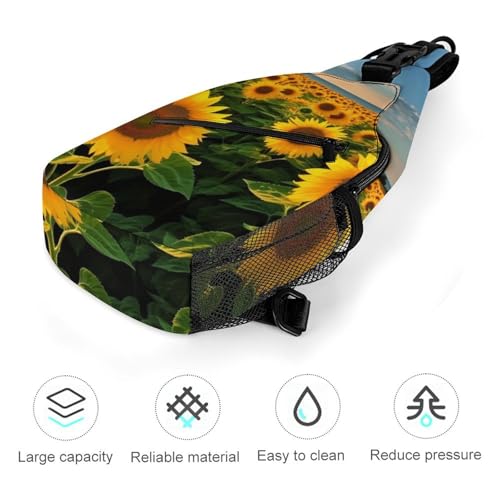 Morrales Crossbody Deportivos Sunflowers Sea para Hombre Mujer miniatura 5