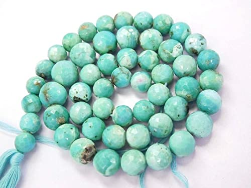 LKBEADS Prawdziwe śpiące piękne naturalne Arizona turkusowe fasetowane okrągłe koraliki Wa-24 okrągłe koraliki, koraliki z kamieni szlachetnych, okrągłe koraliki, koraliki do biżuterii, sznurek 33 cali 6-9 mm