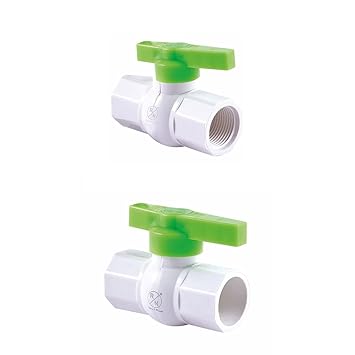 RN UPVC Ball Valve, Hexagonal Type Heavy, Socket & Thread Art NO- RN_3750&3760_15MM(1/2