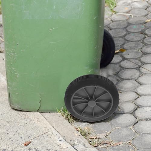 Ruedas de goma maciza y hueca resistentes para botes de basura de gran carga 5