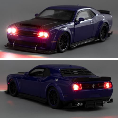 WAKAKAC Carro de Juguete 1:32 Dodge Challenger SRT Hellcat miniatura 6